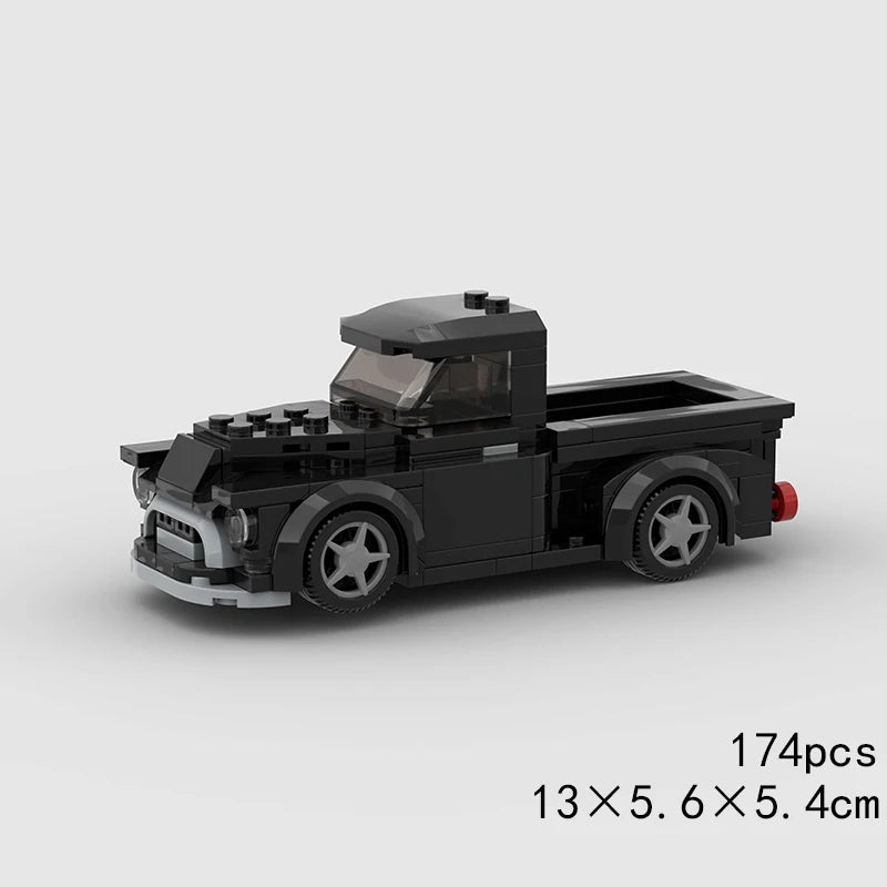 City Truck Vehicle Pickup Heavy Cargo Transport Model Building Blocks Machinery Shop Van Creative Carriage Harvester Car Kid Toy - CADA BRICKS®