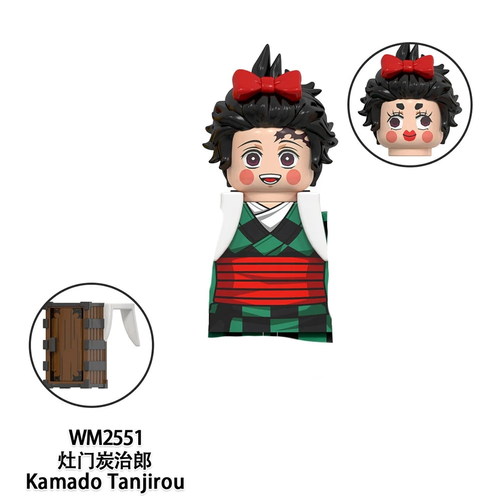 WM blocks 6116 6137 6138 Demon Slayer Tanjirou Nezuko Inosuke Zenitsu Giyuu Rengoku Uzui Tengen anime bricks building blocks
