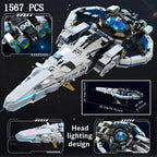 UFO flygende tallerken byggekloss romvesen skip romfartøy astronaut kreativ samlingsdekorasjon puslespill leketøy gutt gave