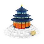 Creative China Historical Ancient Architecture Hall of Prayer for Good Harvest Building Block Heaven Temple Model Sets Brick Toy