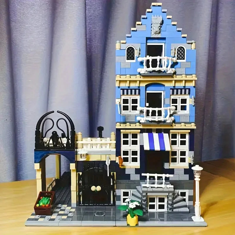 Creatoring Expert Brick Bank Detective's Assembly Square Model MOC Street View  Building Blocks Toys 10255 10251 10211 10185 - CADA BRICKS®