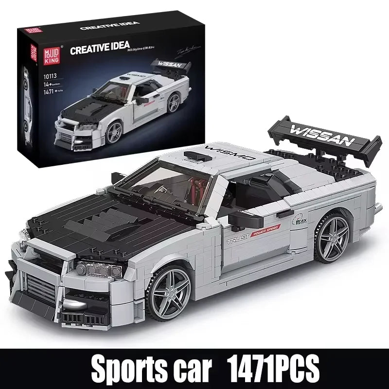 Mould King 10113 Technical Car Building Block The MOC Skyline Sport Racing Car Model Assembly Car Brick Toys Kids Christmas Gift