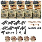 Military Army Figures Building Blocks SWAT Ghost Commando Special Forces Soldier Weapons Gun Hat Shield Belt AK Mini Bricks Toy - CADA BRICKS®