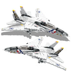 1443PCS Military Tomcat F14 Fighter Aircraft Building Blocks MOC Carrier-Base Fighter Model Bricks Set Holiday Gifts Kids Toys