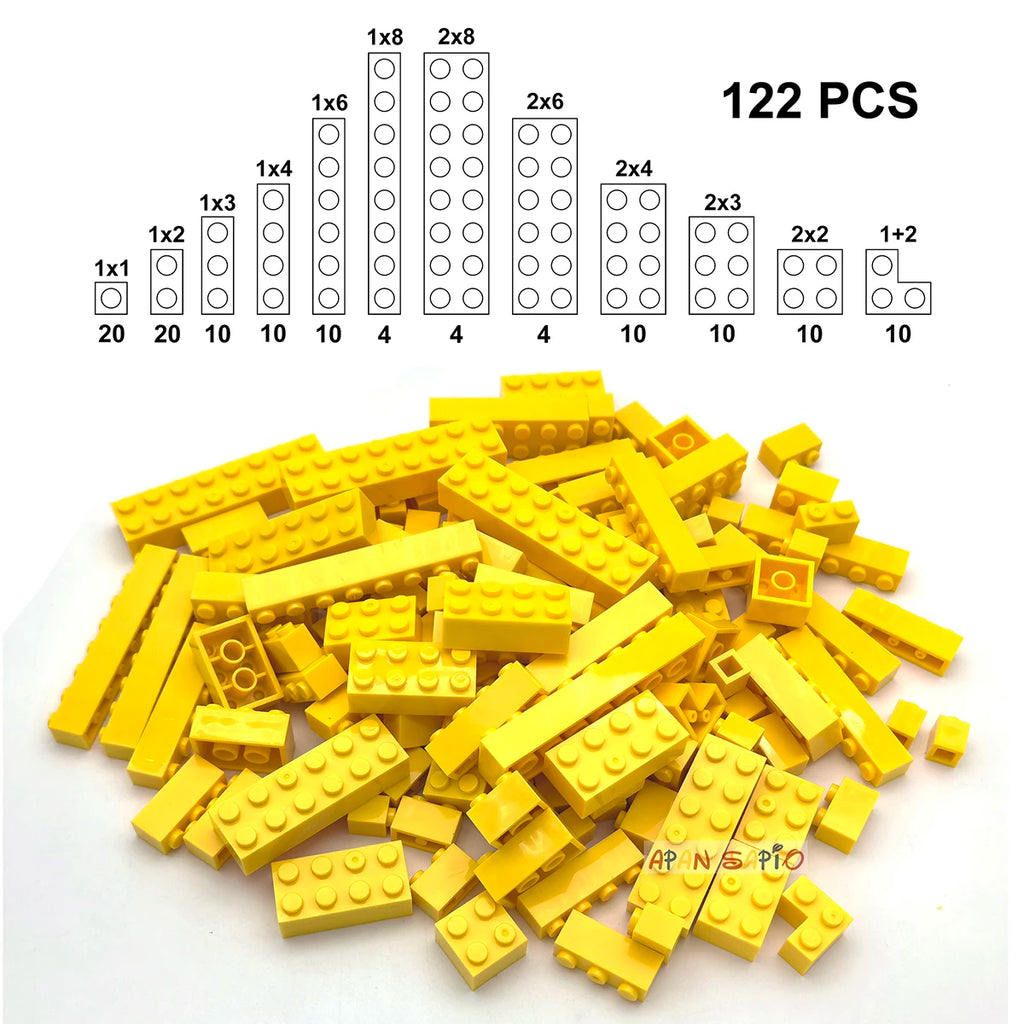 122pcs Thick Figures Bricks 12 Size DIY Building Blocks Educational Creative Size Compatible With 3001 Plastic Toys for Children - CADA BRICKS®