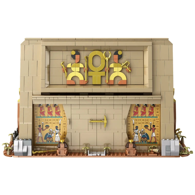 MOC Ancient Egyptian Pharaonic Pyramid Temple Building Blocks Architectural Building Toy Statues Hieroglyphics for Gift 2666PC