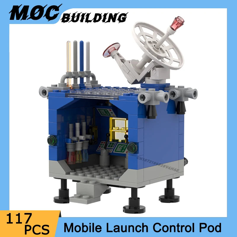 MOC Building Blocks Space Station Series Mobile Launch Control Pod Model Command Supply Base Creative Toys DIY Bricks Xmas Gifts