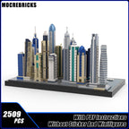 Famous City Skyscrapers Dubai Marina Modular Sea Street View Architecture MOC Building Blocks Tower Bricks Boy Toys Xmas Gifts
