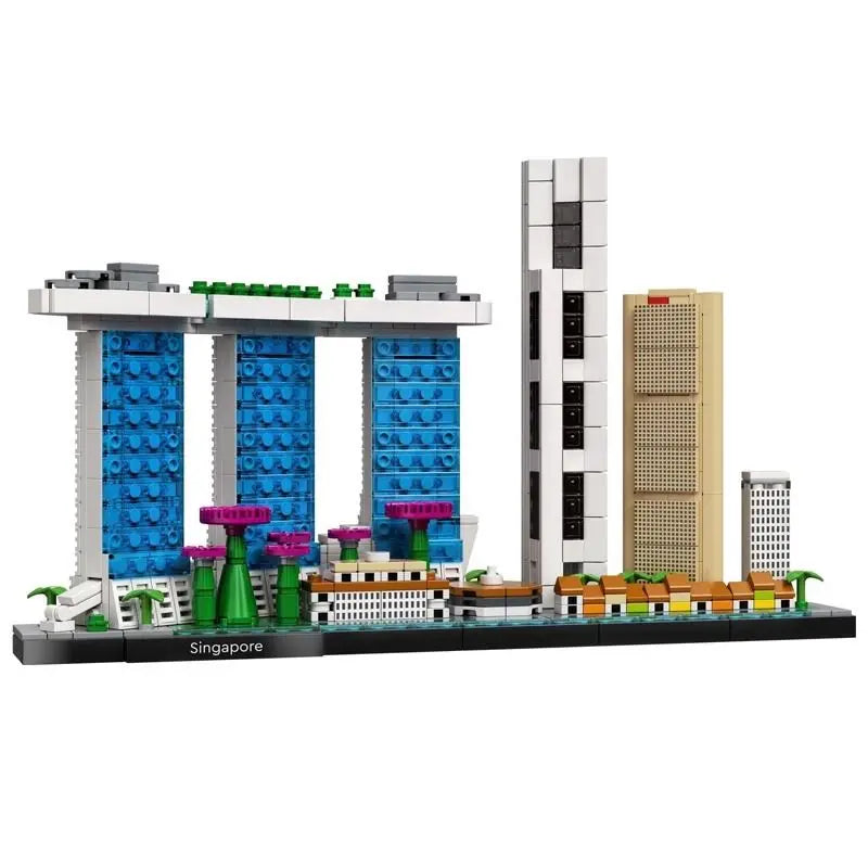 Architecture Set San Francisco New York Pairs Dubai City Skyline Building Blocks Tokyo Shanghai Singapore Construction Brick Toy