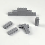 Små partikler tykke veggstein 1x2 1x3 1x4 prikker løse deler tilbehør dører vinduer gjør-det-selv byggeklosser pedagogisk leketøy for barn