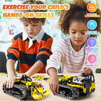 542pcs 3 in 1 Remote Control Programming Truck/Bulldozer Building Blocks Stem Kits for Kids Age 8-10 Educational Toys Boys Gifts - CADA BRICKS®