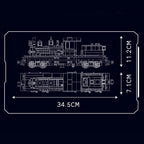 Mould King 12032 Car Toys Remote Control Shay-type Steam Locomotive Model Assembly Train Brick Toys Kid Christmas Gift
