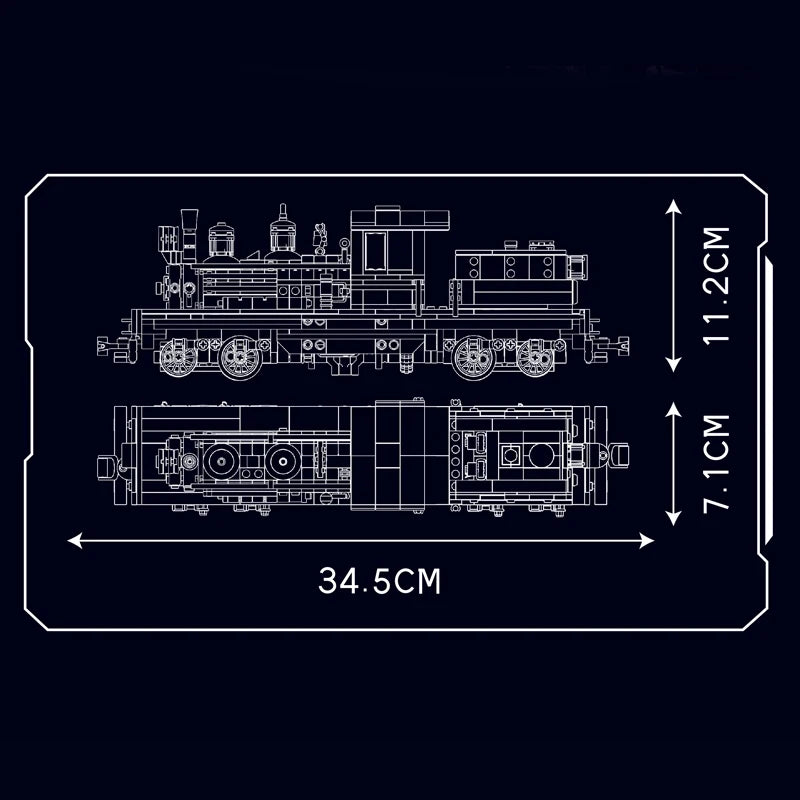 Mould King 12032 Car Toys Remote Control Shay-type Steam Locomotive Model Assembly Train Brick Toys Kid Christmas Gift