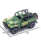 Military Special Forces Police SWAT Gangster Weapons Guns Mortar Jeeps Off-Road Armored Vehicle Model Soldier Building Block Toy