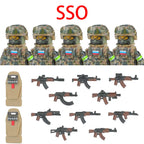 Military Army Figures Building Blocks SWAT Ghost Commando Special Forces Soldier Weapons Gun Hat Shield Belt AK Mini Bricks Toy - CADA BRICKS®