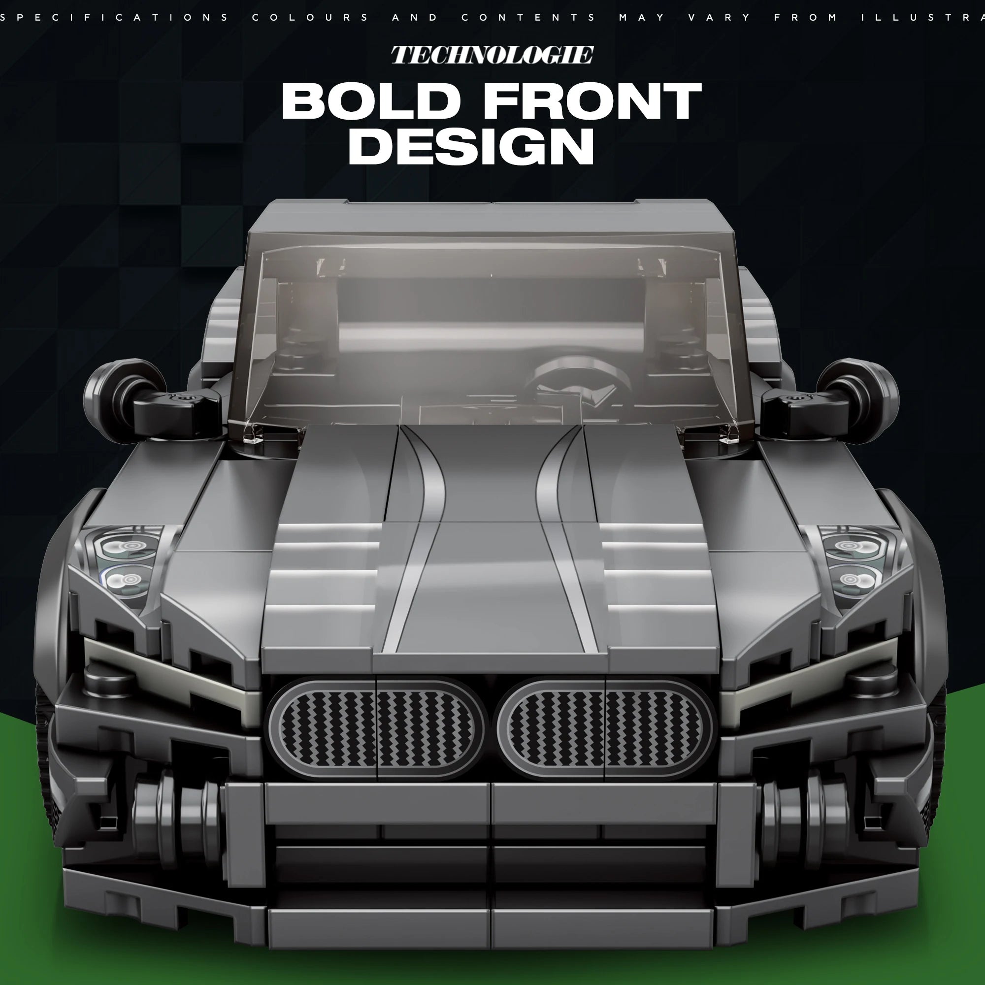 Sports Car Building Blocks Set for Adults, Racing Car Collectible Display Model Toy Kit, Creative Gift for Kid Boy Girl, 369 Pcs - CADA BRICKS®