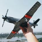 Military USA P-51 Mustang Fighter Jets Model Building Blocks Technical Aircraft Airplane MOC Weapons Bricks Toys for Adult Gifts