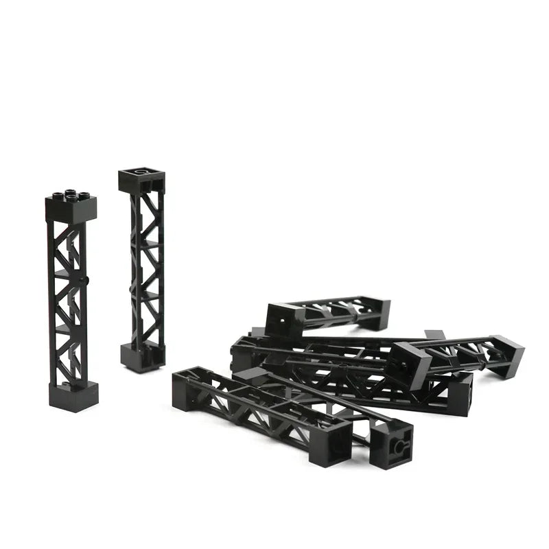 Double Sided Baseplates Bracket City Accessory Pillars MOC Parts For Military Building Blocks Gift Toys for Children