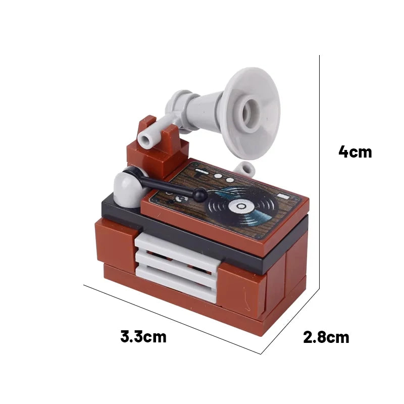 City Printed Accessories Building Blocks Computer Controller Monitor Keyboard Dashboard Mobile Phone Radio Mini Bricks Kids Toys - CADA BRICKS®