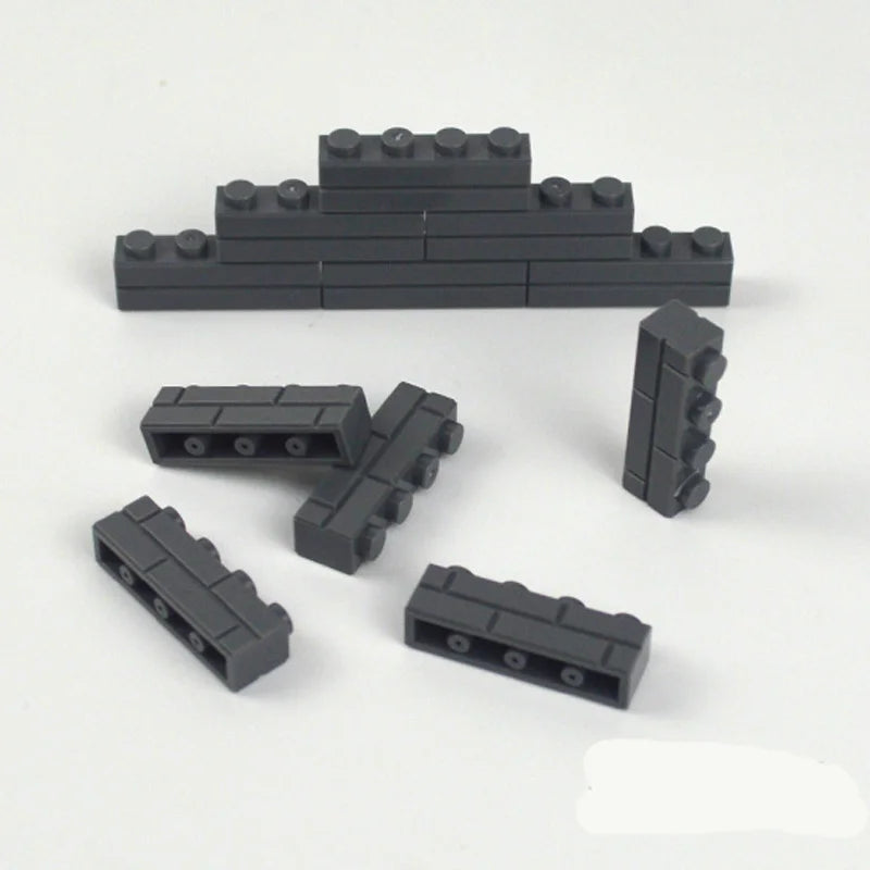 Small Particles Thick Wall Bricks 1x2 1x3 1x4 Dots Bulk Accessories Doors Windows DIY Building Blocks Educational Toy for Kids