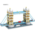 World Famous Architecture Mini Block Tower Bridge London England United Kingdom Micro Building Bricks Toy Nanobricks For Gifts