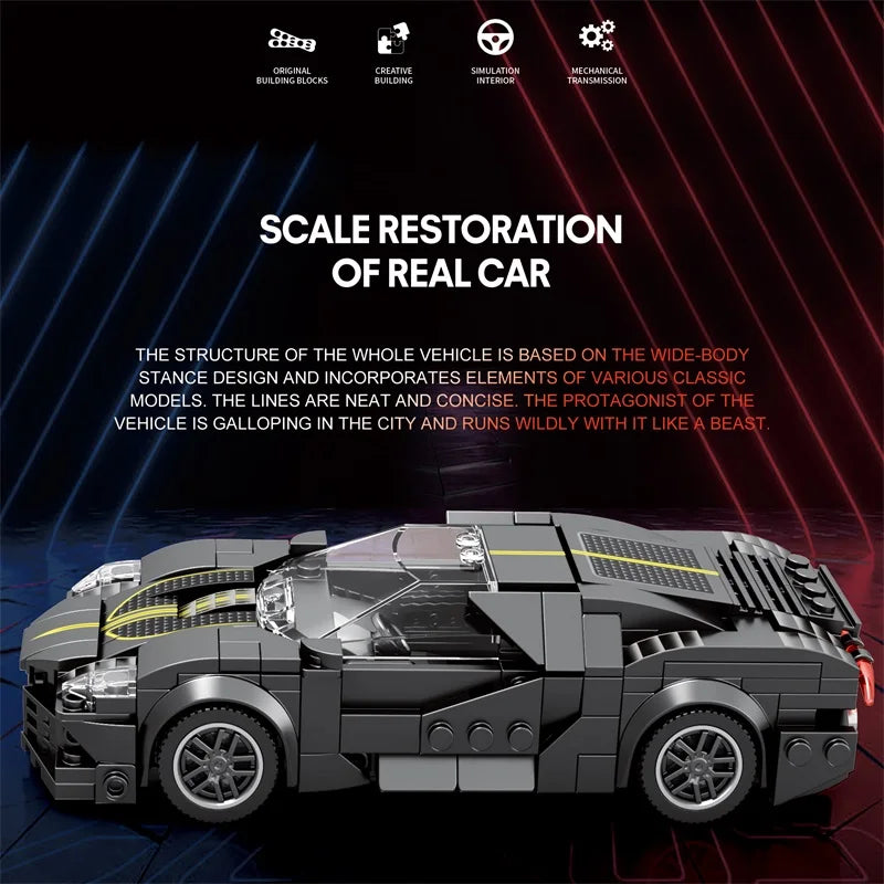 City Classic Champions Racing Car Building Blocks Model Speed Sport Cars Toys Racers Vehicle Bricks Festival Gifts for Boys Kids