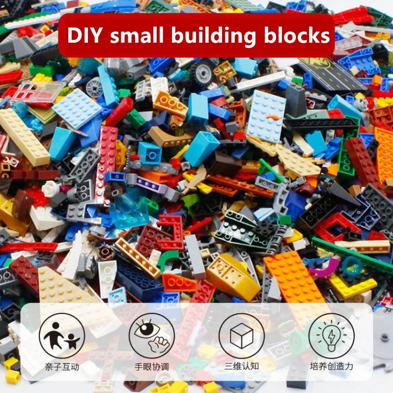 1500g DIY MOC Random Assembly Building Blocks Bulk Basic Parts Classic Model Bricks Creative City Sets Kid Educational Toys Gift - CADA BRICKS®