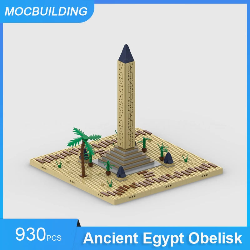 MOC Blocks Ancient Egypt Temple Village Diorama Modular Buildings DIY Assemble Bricks Architecture Display Collection Toys Gifts