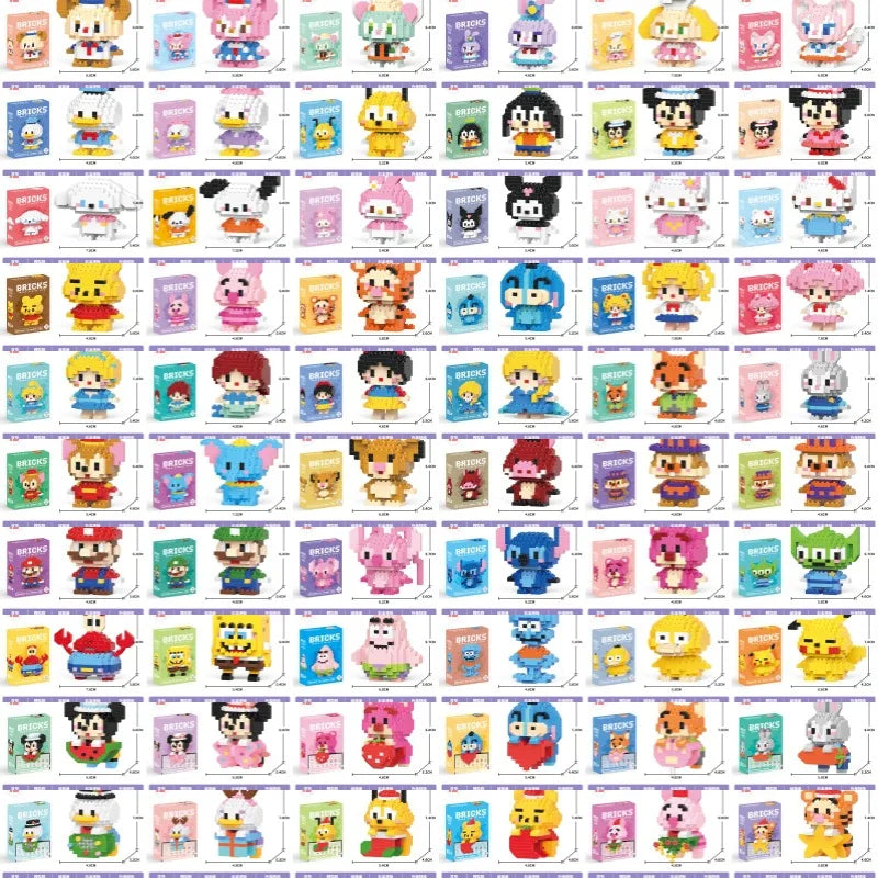 Disney 108 style Stitch LinaBell StellaLou Building Blocks Princess Ca ...