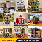 Creatoring Expert Brick Bank Detective's Assembly Square Model MOC Street View  Building Blocks Toys 10255 10251 10211 10185 - CADA BRICKS®