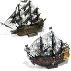 Piececool 3D Metal Puzzles Pirate Ship Building Blocks The Queen Anne's Revenge DIY Boat Toys Jigsaw Christmas Gifts for Adult