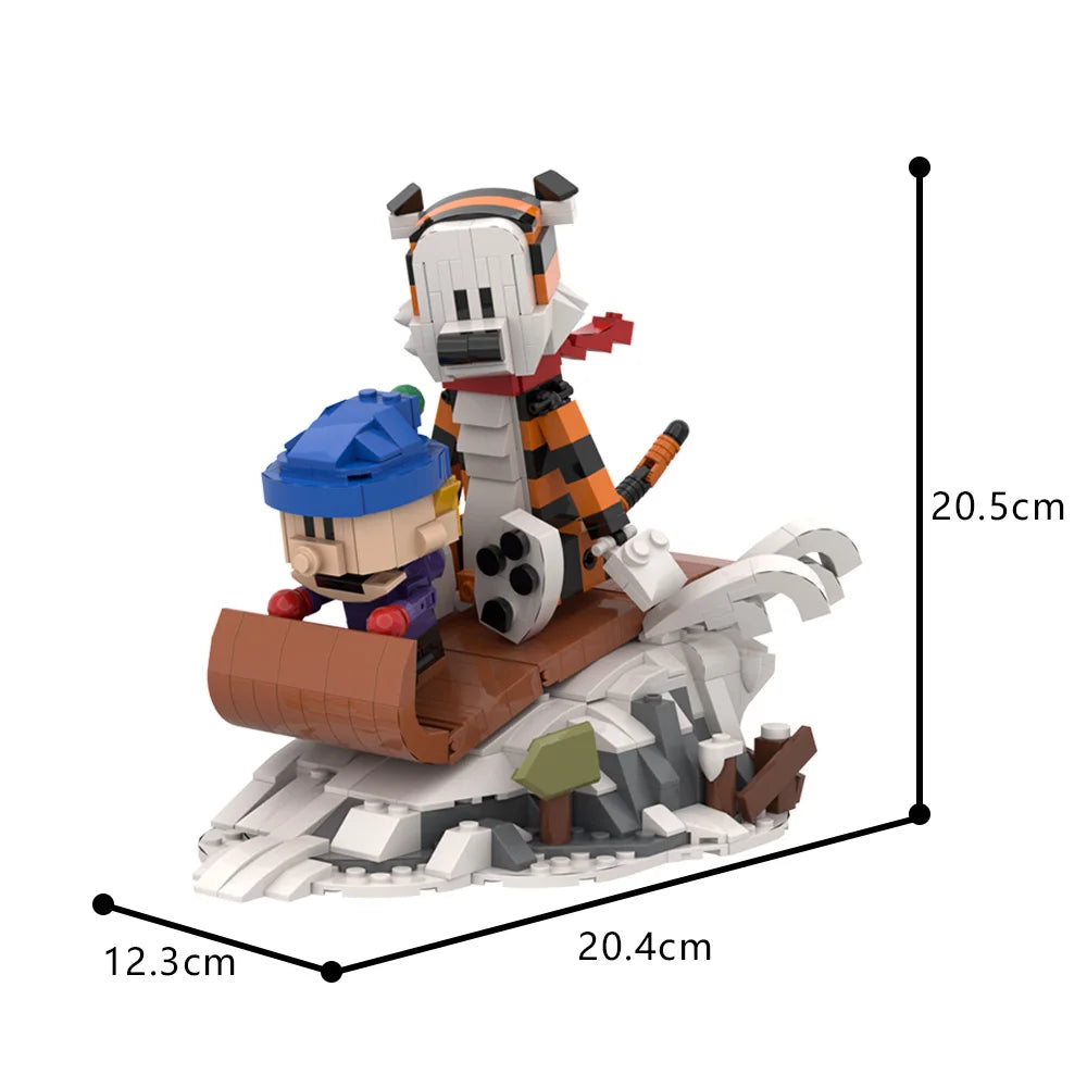 Moc Calvined and Hobbes Building Blocks Classic Comic Book Figure DIY Model Bricks Children Educational Toys Collect gifts - CADA BRICKS®