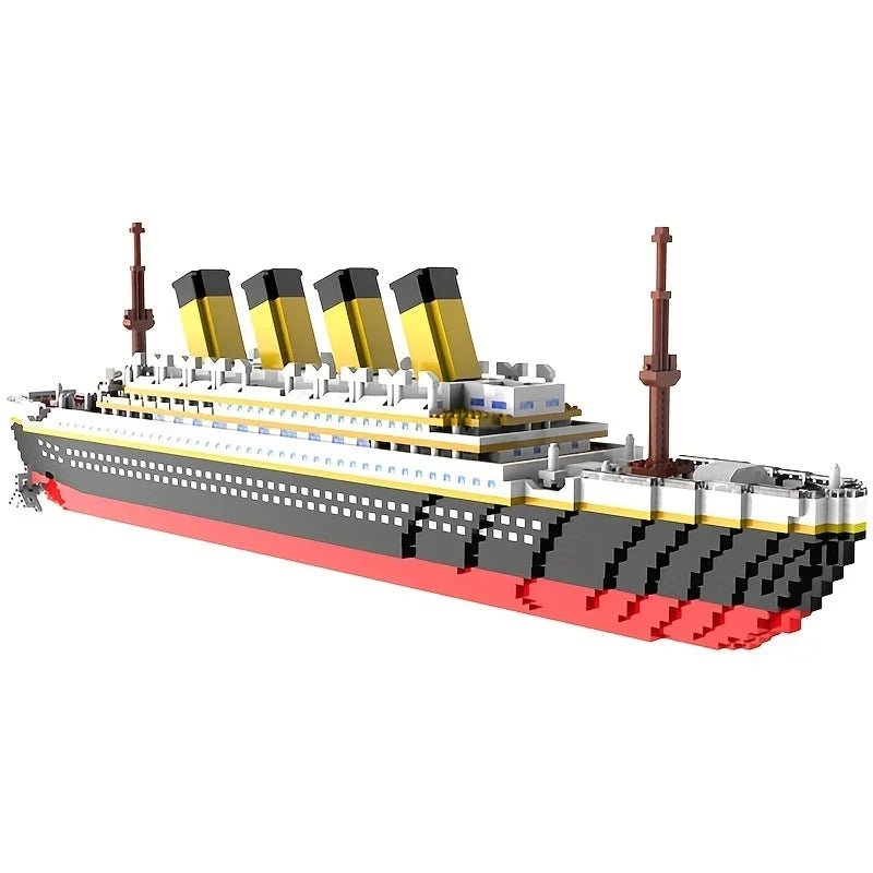 Titanic cruise ship small particle assembly building blocks male and female couples male and female gifts boutique decoration