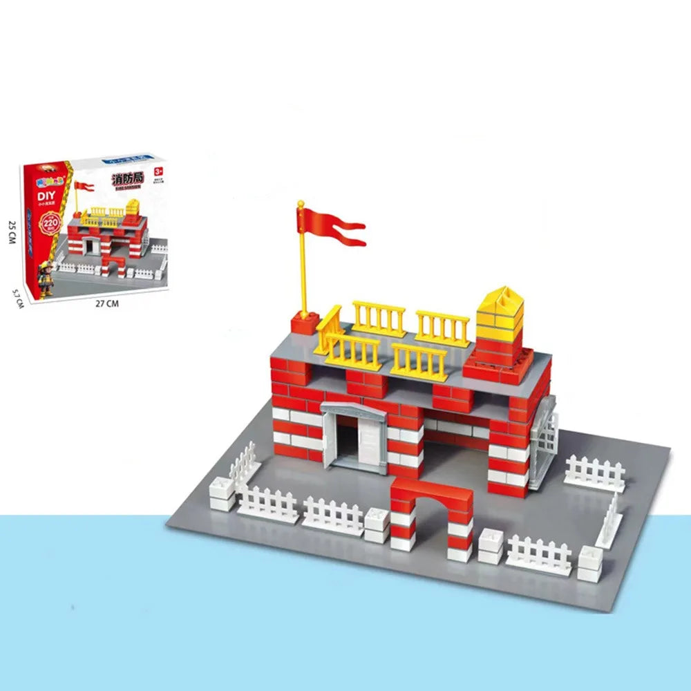 Multicolor DIY Building House Block Set Plastic Tile Houses Assemble T ...