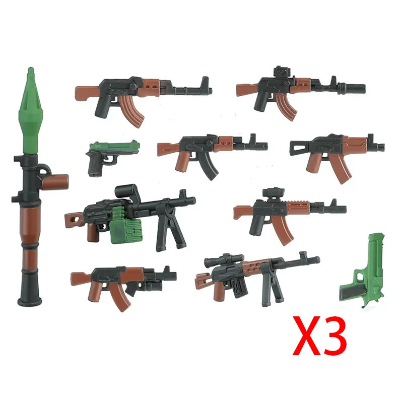 Military Army Figures Building Blocks SWAT Ghost Commando Special Forces Soldier Weapons Gun Hat Shield Belt AK Mini Bricks Toy - CADA BRICKS®