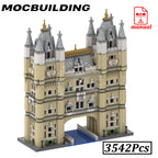 Tower Bridge Palace Modell Bygate Utsikt MOC Byggeklosser Murstein Display Konstruksjon Kreative Leker Gave