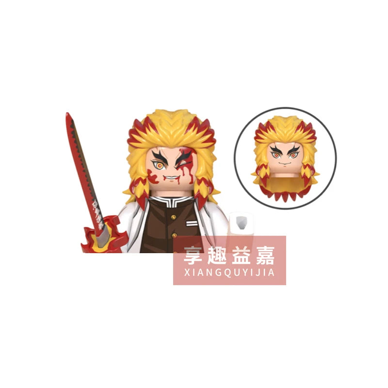 WM blocks 6116 6137 6138 Demon Slayer Tanjirou Nezuko Inosuke Zenitsu Giyuu Rengoku Uzui Tengen anime bricks building blocks