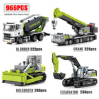 City Engineering Trucks Building Blocks Crane Bulldozer Excavator Childrens Car Construction MOC Bricks Sets Toys For Kids Gifts