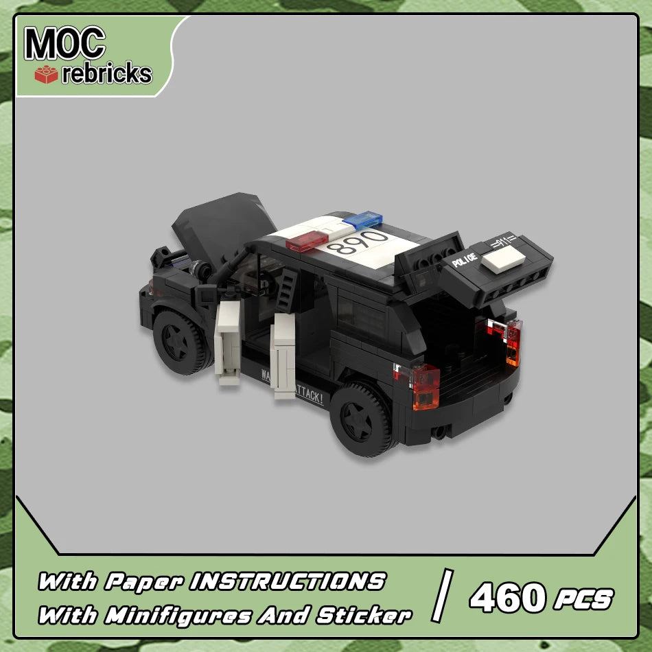 Police Car Explorer MOC Speed Champions City Vehicle Technique Bricks Swat Truck Classic Building Block Model Set DIY Kids Toy