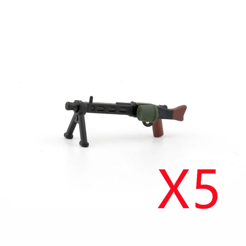 5/10 WW2 Soldier Weapons Building Block Two-color Printing Machine Rifle Submachine Sniper Guns Military Accessories Bricks C238 - CADA BRICKS®