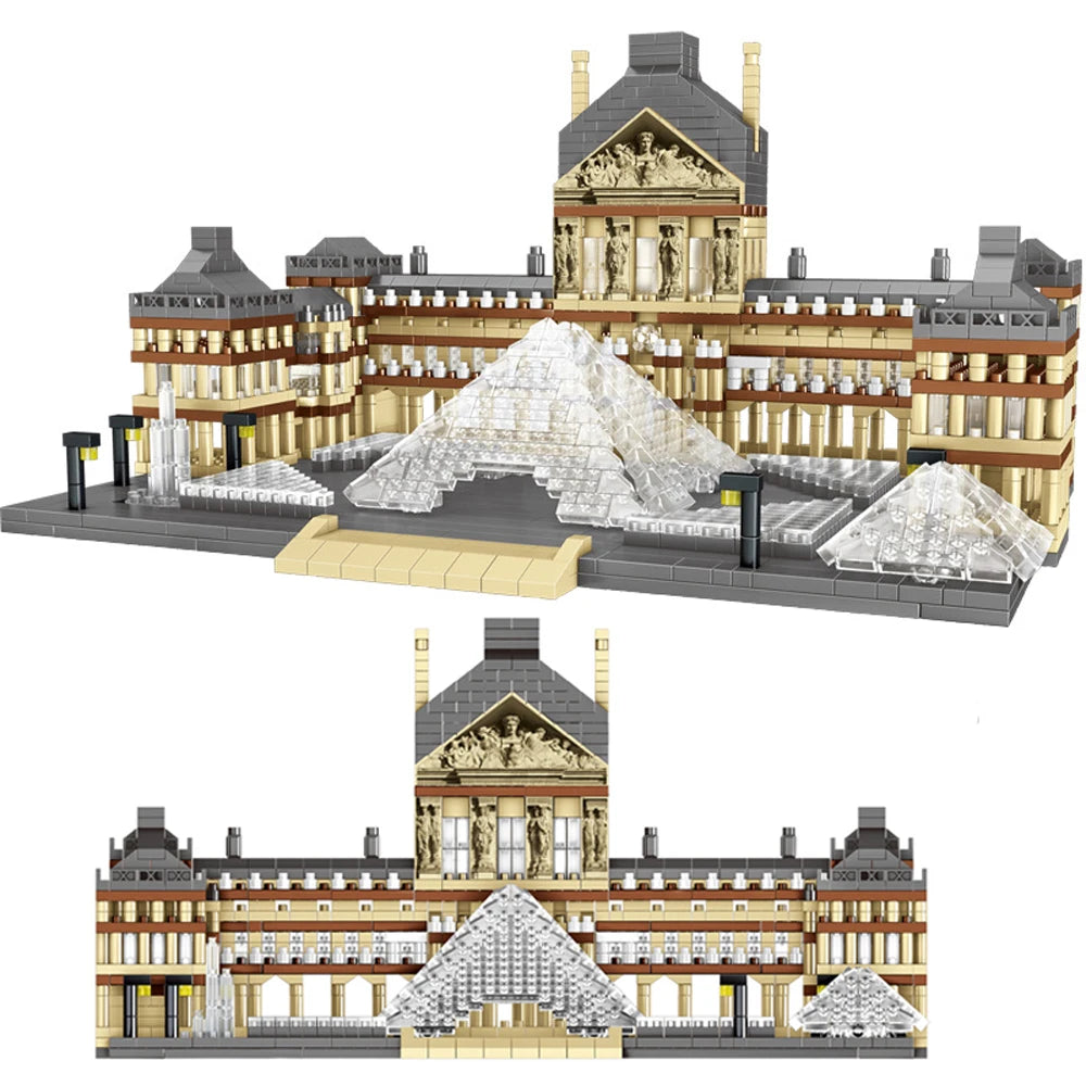 Micro Mini Building Blocks Rocks Knew Built Louvre Micro Mini Building Blocks for Adult, Architecture T ...