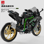 Technical 1:5 H2R City Motorcycle Car Model Building Blocks MOC Racing Motobike Vehicles Bricks Toy for Kids Children Gifts