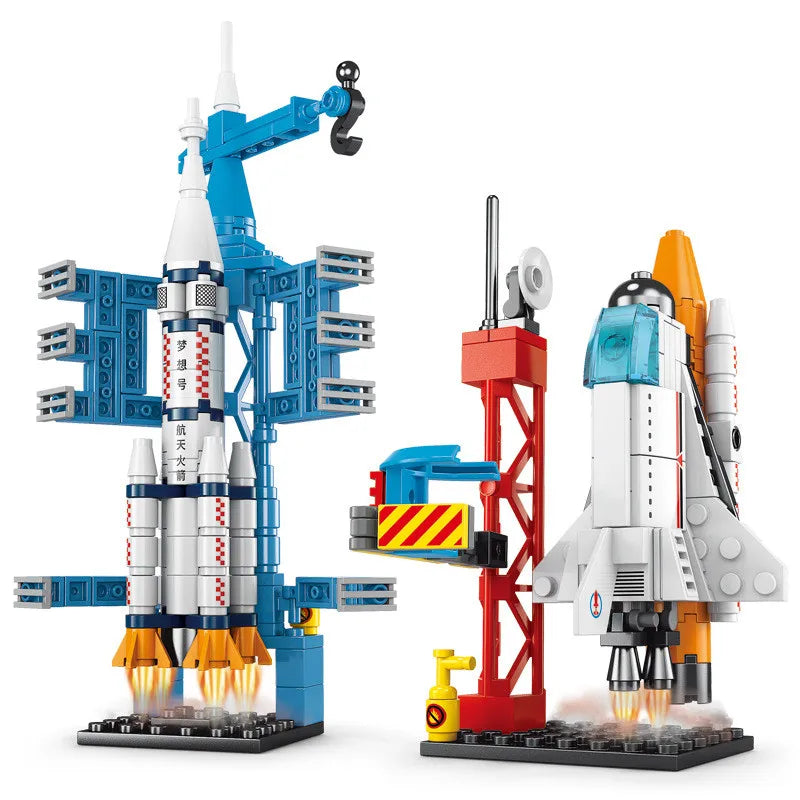 107 Piece DIY Building Blocks Space Rocket Craft Launch Center Base Puzzle Model Assembling Bricks Small Set Education Boys Toy - CADA BRICKS®