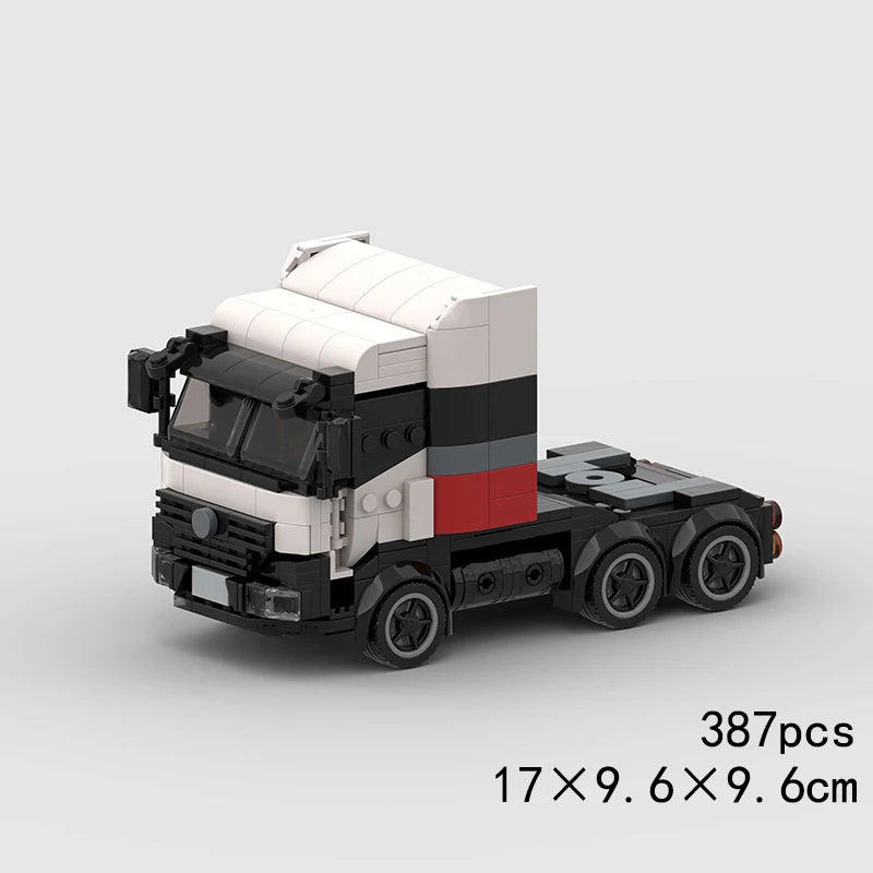 City Truck Vehicle Pickup Heavy Cargo Transport Model Building Blocks Machinery Shop Van Creative Carriage Harvester Car Kid Toy - CADA BRICKS®