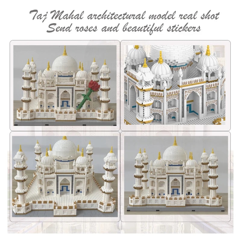 MOC City Mini Steentjes Taj Mahal Wereldberoemde Architectuur Micro Model India Bouwstenen Creatieve Sets Kinderspeelgoed Jongen Volwassen Geschenk