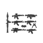 Military Special Forces Police SWAT Gangster Weapons Guns Mortar Jeeps Off-Road Armored Vehicle Model Soldier Building Block Toy