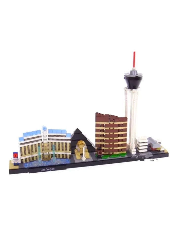 Architecture Paris Dubai London Sydney Chicago Shanghai Building Blocks Kit Bricks Classic City Model Kid Toys For Children Gift