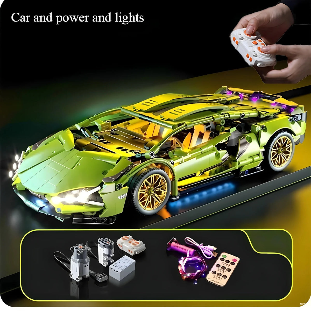 Technical racing car model RC building block sports car 1:14 DIY supercar bricks Educational toys Children and adults gifts