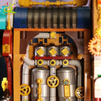 HUIQIBAO 1557pcs City Cyberpunk Style Hotel Architecture Model Building Blocks Street View Set Construction Bricks Toys Gift