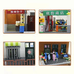 Chinese village hairdressers House Breakfast bar Buildings Sets,City Apartment Store Model Modular Buildings Blocks Gift 3165PCS